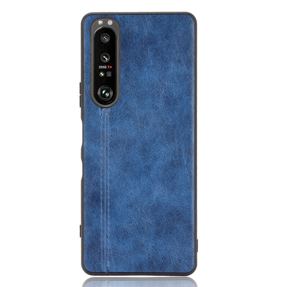 Litchi Texture PU Leather Coated PC Mobile Casing for Sony Sony Xperia 1 III 5G
