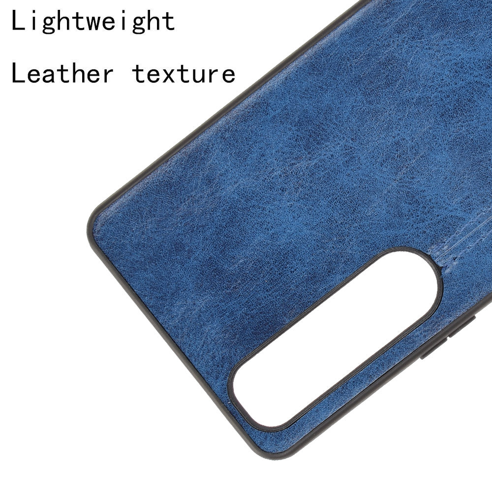 Litchi Texture PU Leather Coated PC Mobile Casing for Sony Sony Xperia 1 III 5G