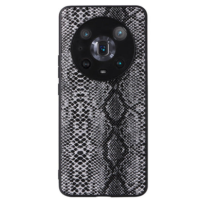 For Honor Magic4 Pro Anti-scratch Phone Case Textured PU Leather Coated TPU +PC Hybrid Protective Cover