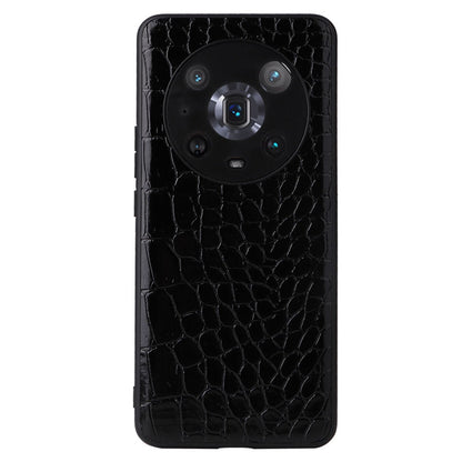 For Honor Magic4 Pro Anti-scratch Phone Case Textured PU Leather Coated TPU +PC Hybrid Protective Cover
