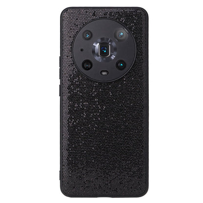 For Honor Magic4 Pro Anti-scratch Phone Case Textured PU Leather Coated TPU +PC Hybrid Protective Cover