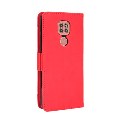 Multi-slot Leather Case Wallet Stand Shell Protector for Motorola Moto E7 Plus