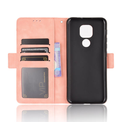Multi-slot Leather Case Wallet Stand Shell Protector for Motorola Moto E7 Plus