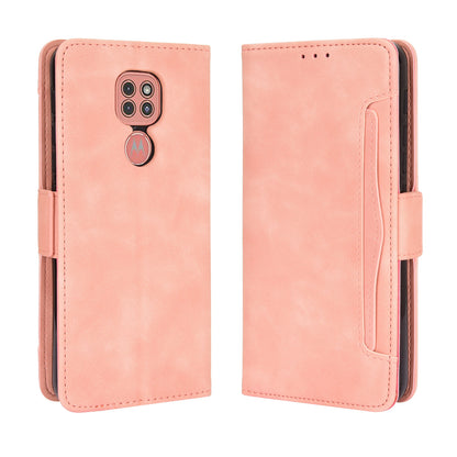 Multi-slot Leather Case Wallet Stand Shell Protector for Motorola Moto E7 Plus