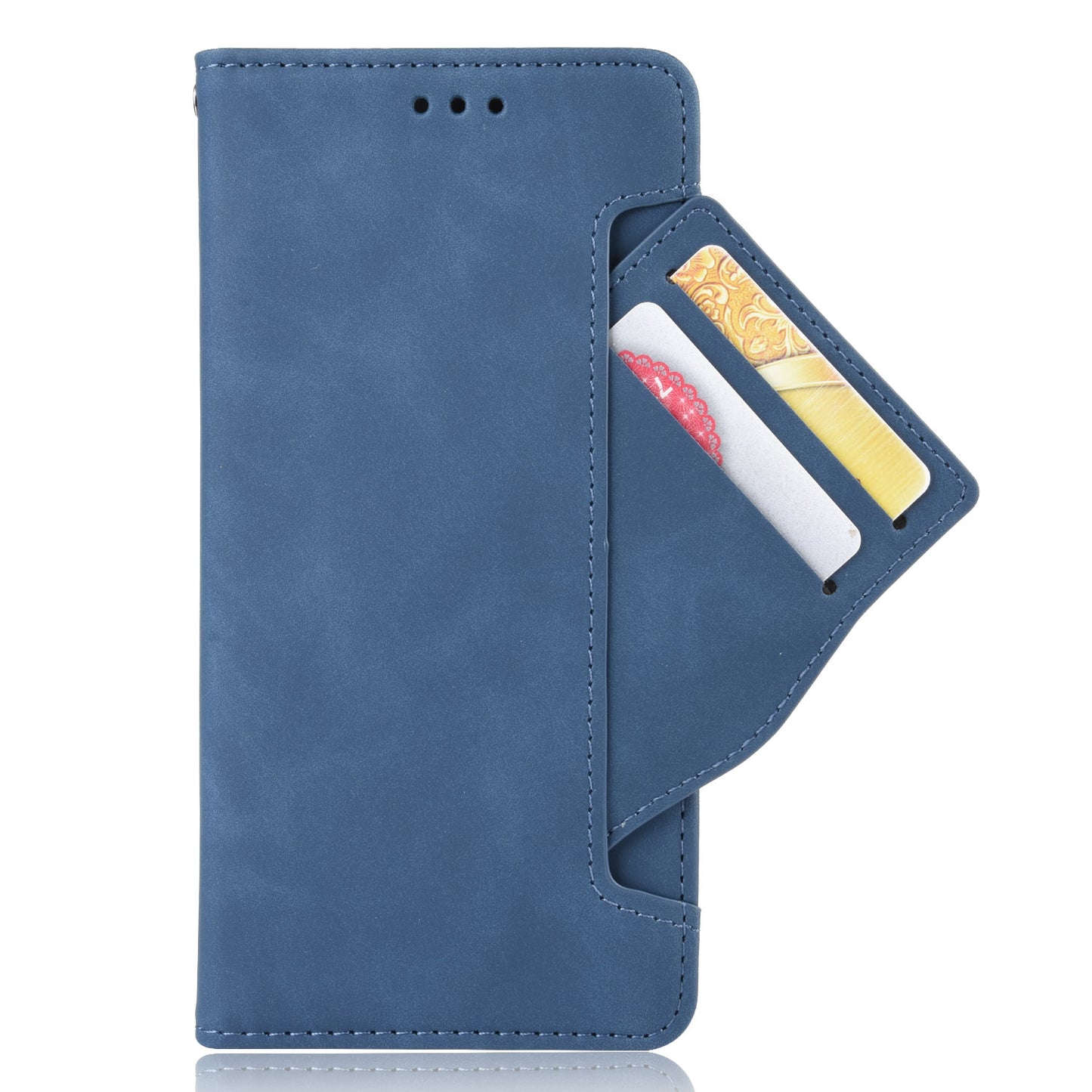 Multi-slot Leather Case Wallet Stand Shell Protector for Motorola Moto E7 Plus