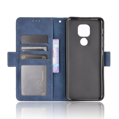 Multi-slot Leather Case Wallet Stand Shell Protector for Motorola Moto E7 Plus