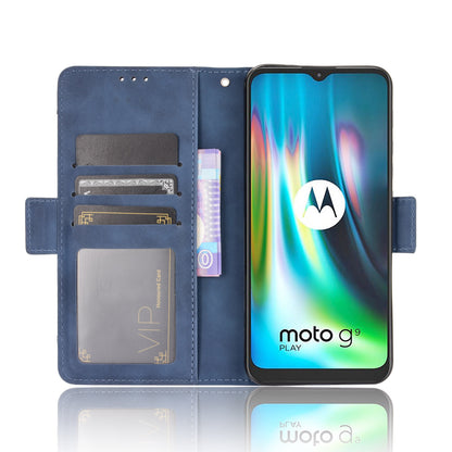 Multi-slot Leather Case Wallet Stand Shell Protector for Motorola Moto E7 Plus