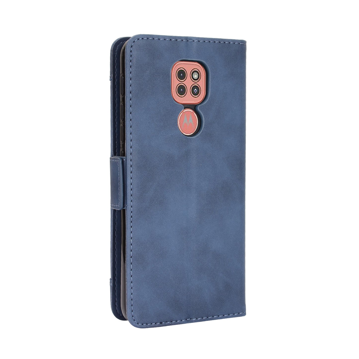 Multi-slot Leather Case Wallet Stand Shell Protector for Motorola Moto E7 Plus