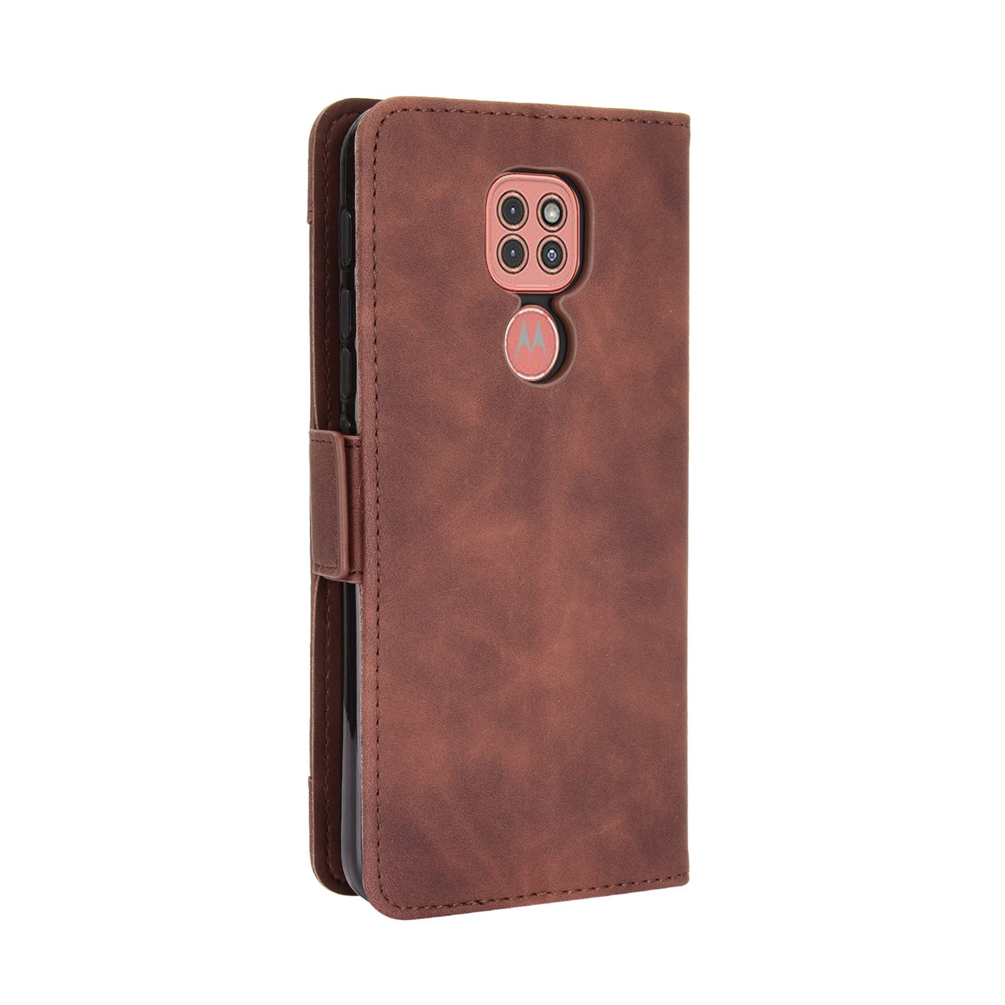 Multi-slot Leather Case Wallet Stand Shell Protector for Motorola Moto E7 Plus