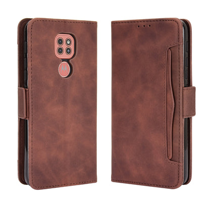 Multi-slot Leather Case Wallet Stand Shell Protector for Motorola Moto E7 Plus