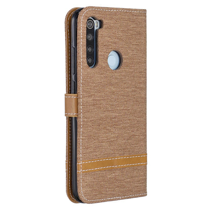 Assorted Color Jeans Cloth Leather Wallet Shell for Xiaomi Redmi Note 8