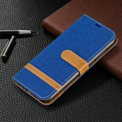 Assorted Color Jeans Cloth Leather Wallet Shell for Xiaomi Redmi Note 8