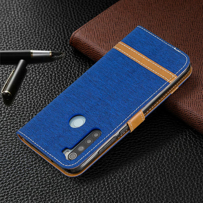 Assorted Color Jeans Cloth Leather Wallet Shell for Xiaomi Redmi Note 8