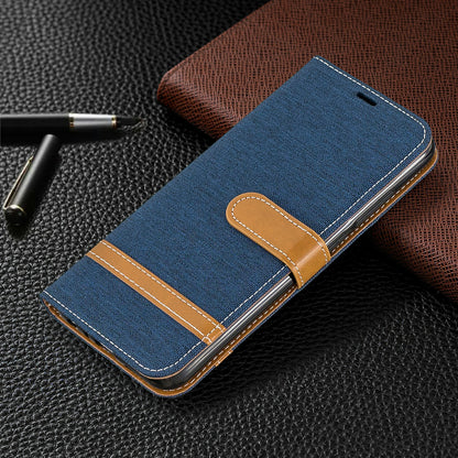 Assorted Color Jeans Cloth Leather Wallet Shell for Xiaomi Redmi Note 8