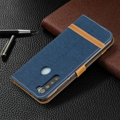 Assorted Color Jeans Cloth Leather Wallet Shell for Xiaomi Redmi Note 8