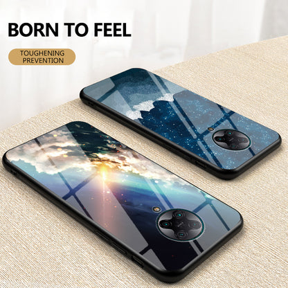 Starry Sky Pattern Tempered Glass + PC + TPU Combo Case for Xiaomi Redmi K30 Pro/Poco F2 Pro