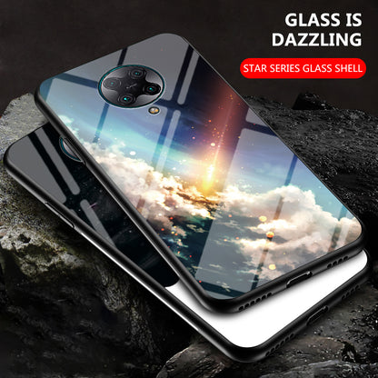 Starry Sky Pattern Tempered Glass + PC + TPU Combo Case for Xiaomi Redmi K30 Pro/Poco F2 Pro