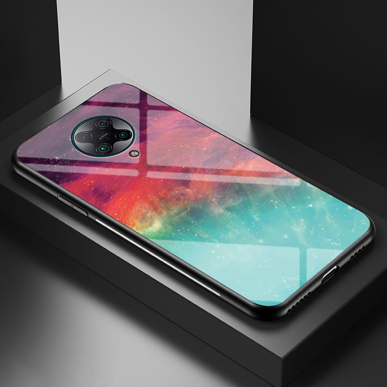 Starry Sky Pattern Tempered Glass + PC + TPU Combo Case for Xiaomi Redmi K30 Pro/Poco F2 Pro
