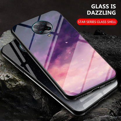 Starry Sky Pattern Tempered Glass + PC + TPU Combo Case for Xiaomi Redmi K30 Pro/Poco F2 Pro