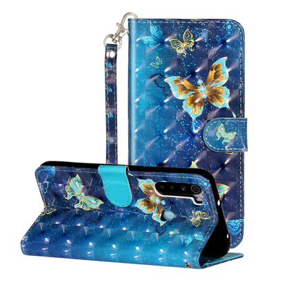 Light Spot Decor Pattern Printing Shell Wallet Stand Leather Cover for Xiaomi Redmi Note 8T