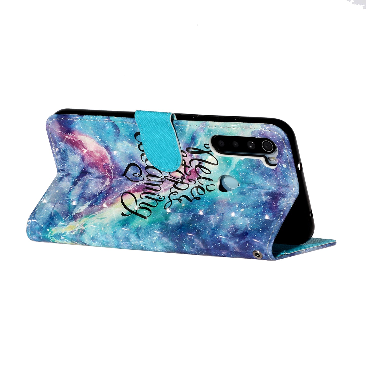 Light Spot Decor Pattern Printing Shell Wallet Stand Leather Cover for Xiaomi Redmi Note 8T