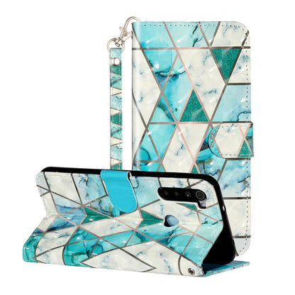 Light Spot Decor Pattern Printing Shell Wallet Stand Leather Cover for Xiaomi Redmi Note 8T