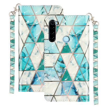 Light Spot Decor Pattern Printing Shell Wallet Stand Leather Cover for Xiaomi Redmi Note 8T