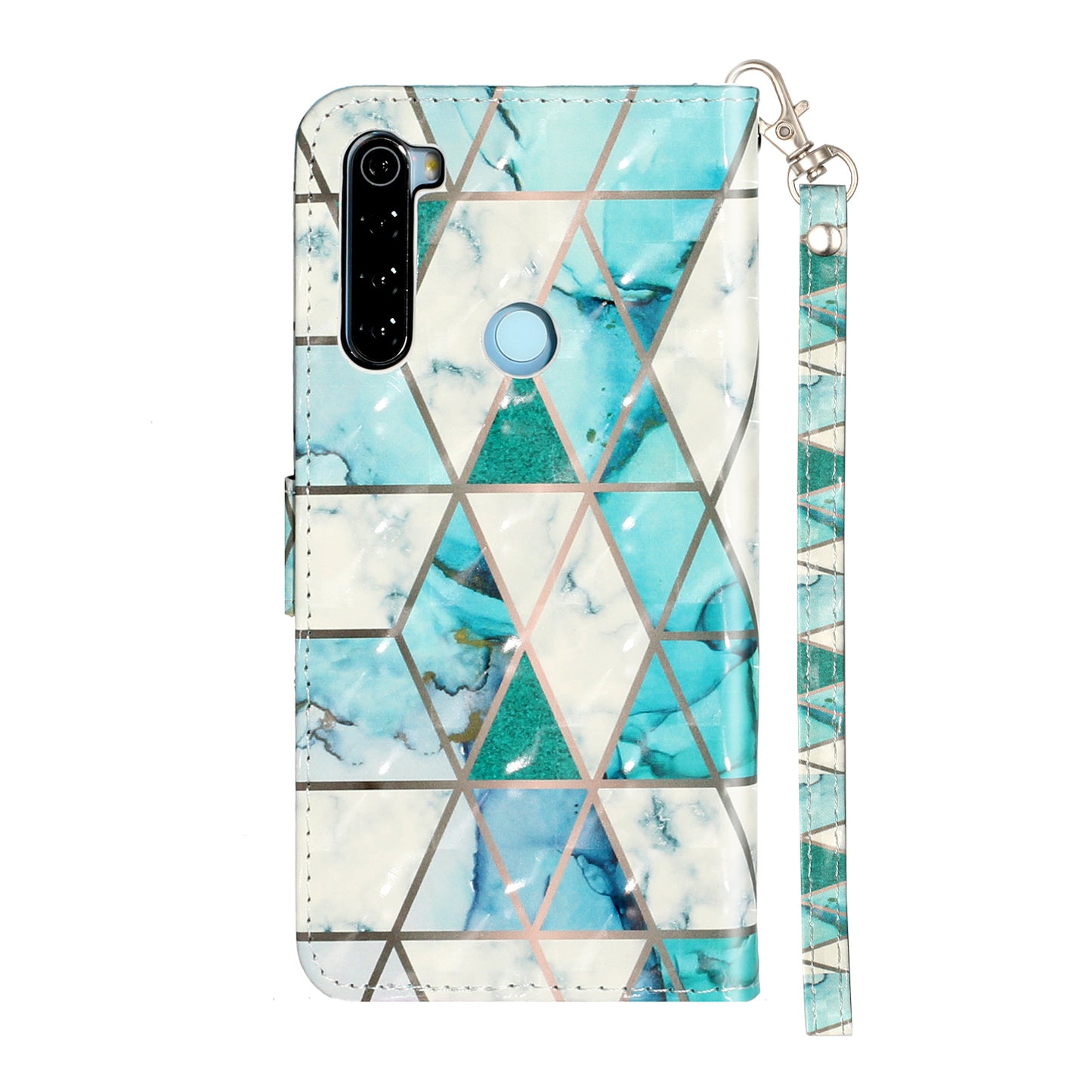 Light Spot Decor Pattern Printing Shell Wallet Stand Leather Cover for Xiaomi Redmi Note 8T
