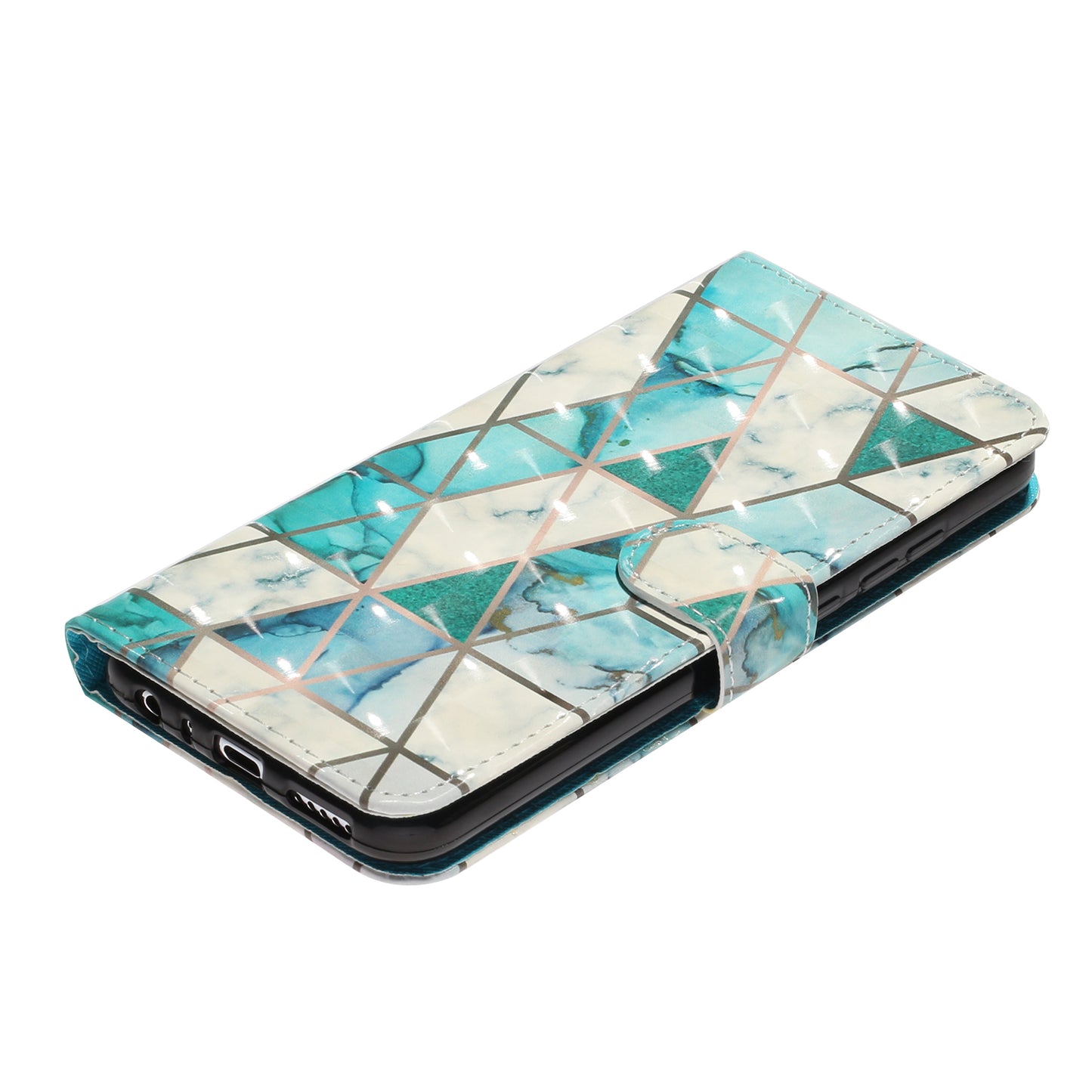 Light Spot Decor Pattern Printing Shell Wallet Stand Leather Cover for Xiaomi Redmi Note 8T