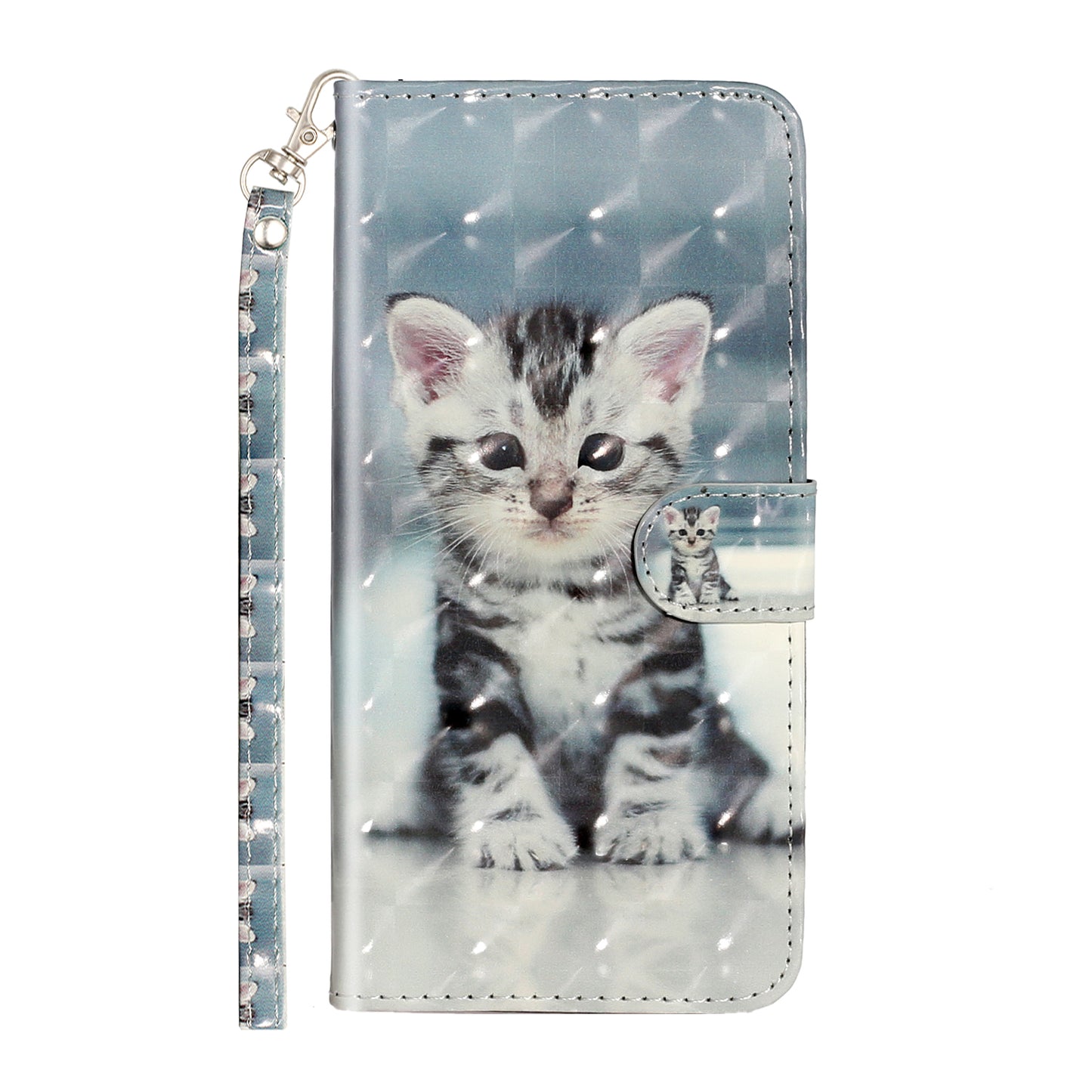 Light Spot Decor Pattern Printing Shell Wallet Stand Leather Cover for Xiaomi Redmi Note 8T