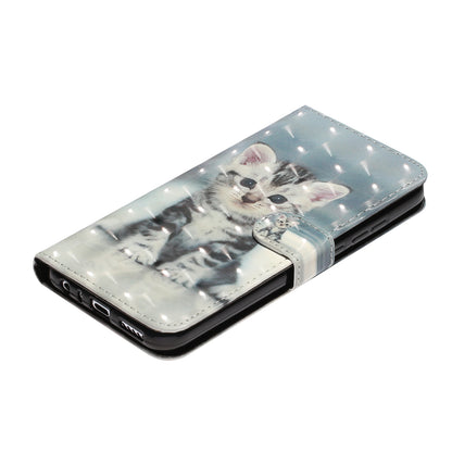 Light Spot Decor Pattern Printing Shell Wallet Stand Leather Cover for Xiaomi Redmi Note 8T
