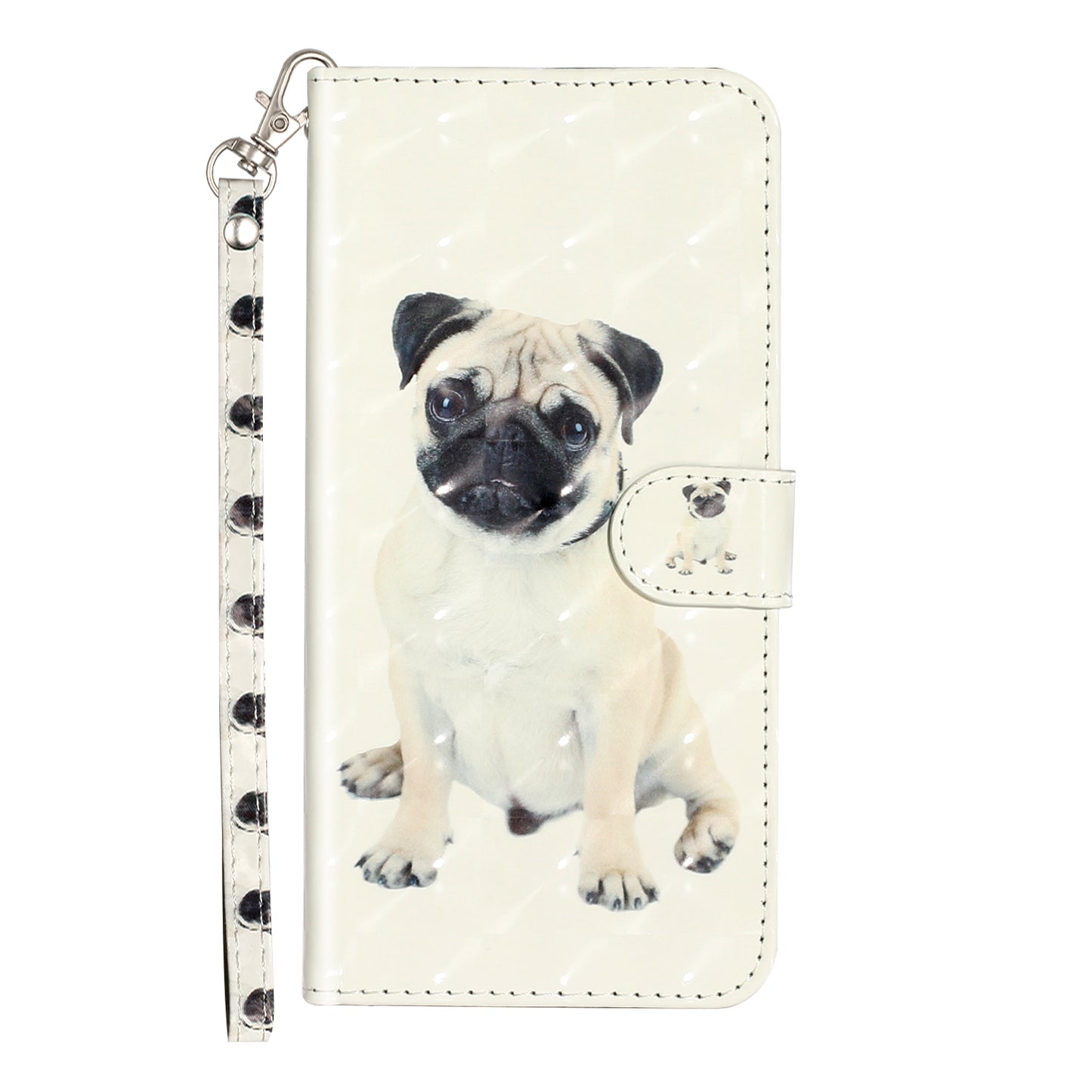 Light Spot Decor Pattern Printing Shell Wallet Stand Leather Cover for Xiaomi Redmi Note 8T