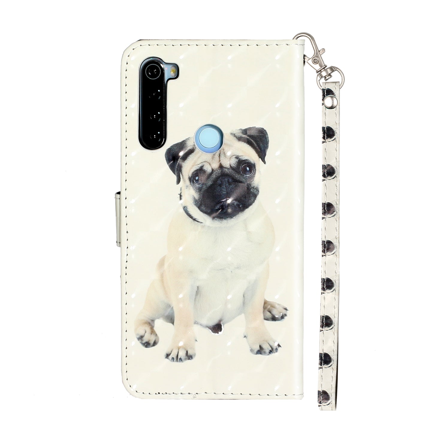 Light Spot Decor Pattern Printing Shell Wallet Stand Leather Cover for Xiaomi Redmi Note 8T