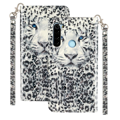 Light Spot Decor Pattern Printing Shell Wallet Stand Leather Cover for Xiaomi Redmi Note 8T
