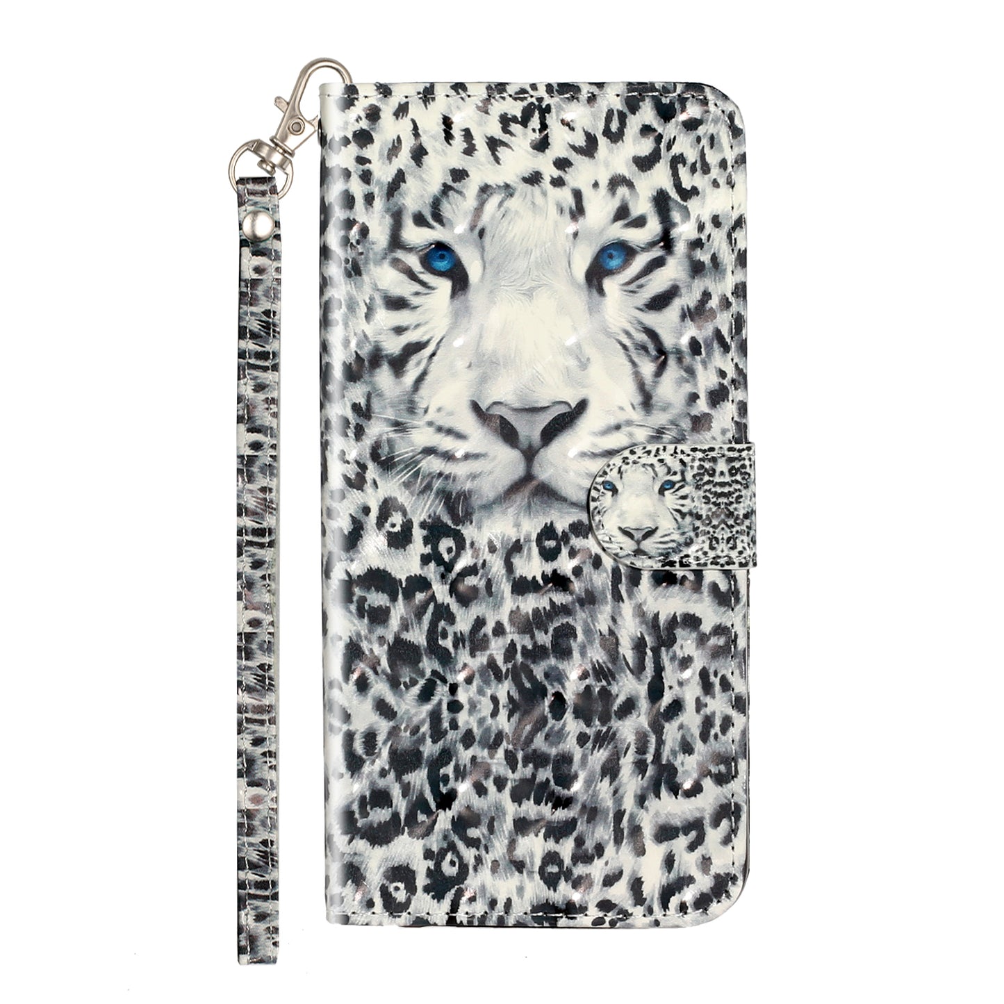 Light Spot Decor Pattern Printing Shell Wallet Stand Leather Cover for Xiaomi Redmi Note 8T