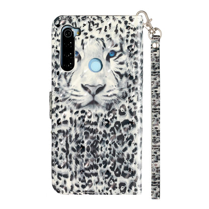 Light Spot Decor Pattern Printing Shell Wallet Stand Leather Cover for Xiaomi Redmi Note 8T