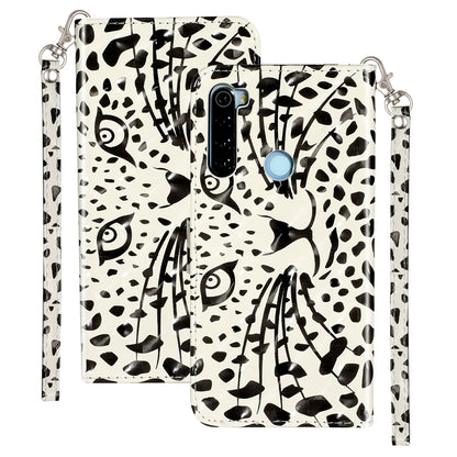 Light Spot Decor Pattern Printing Shell Wallet Stand Leather Cover for Xiaomi Redmi Note 8T