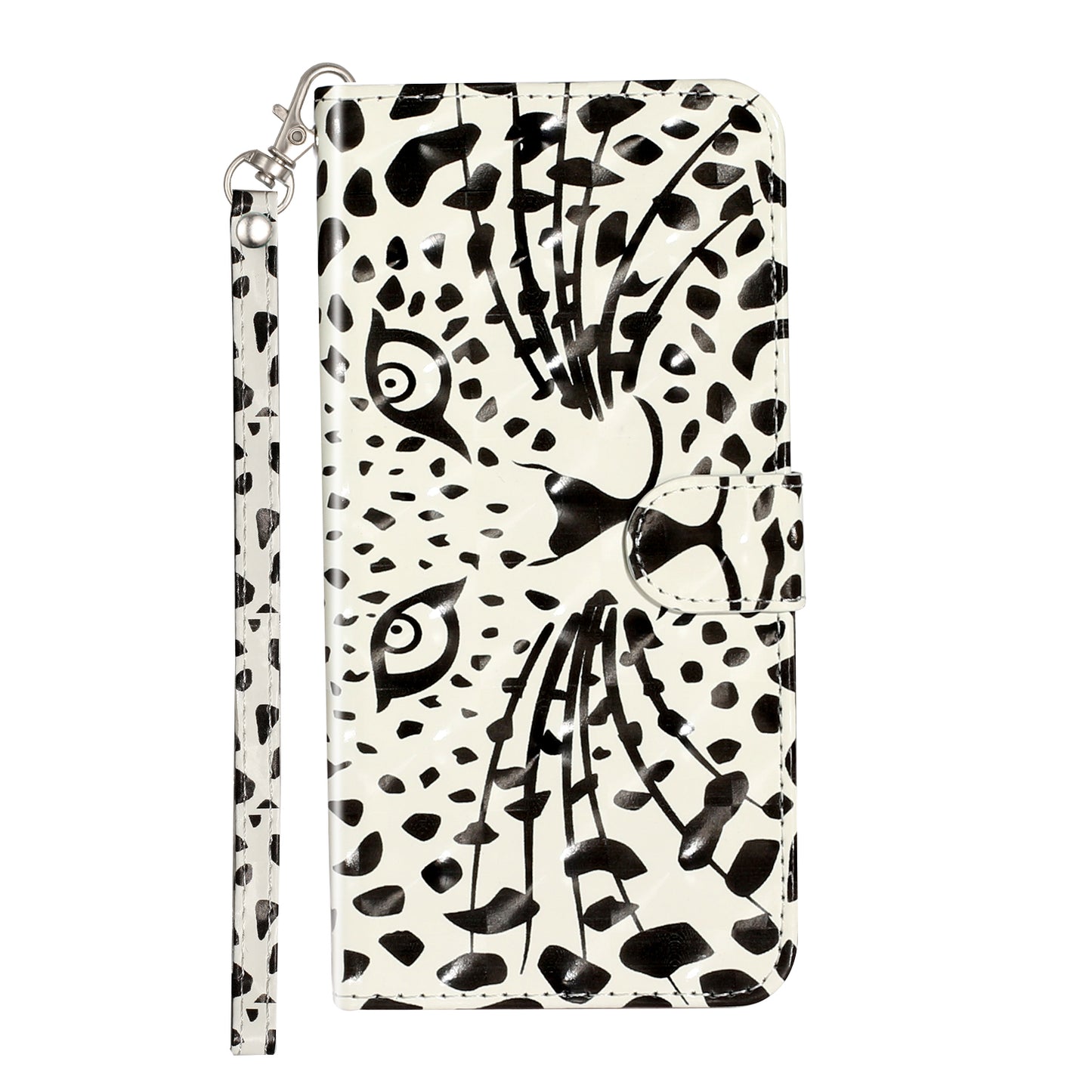 Light Spot Decor Pattern Printing Shell Wallet Stand Leather Cover for Xiaomi Redmi Note 8T