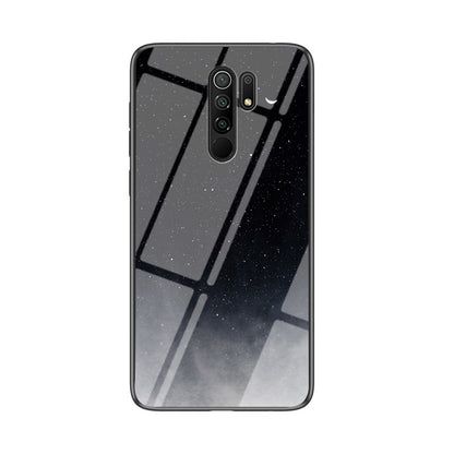 Starry Sky Tempered Glass + PC + TPU Combo Case Shell for Xiaomi Redmi 9