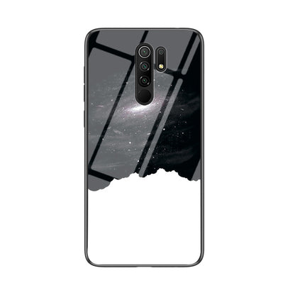 Starry Sky Tempered Glass + PC + TPU Combo Case Shell for Xiaomi Redmi 9