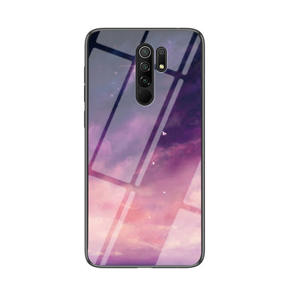 Starry Sky Tempered Glass + PC + TPU Combo Case Shell for Xiaomi Redmi 9