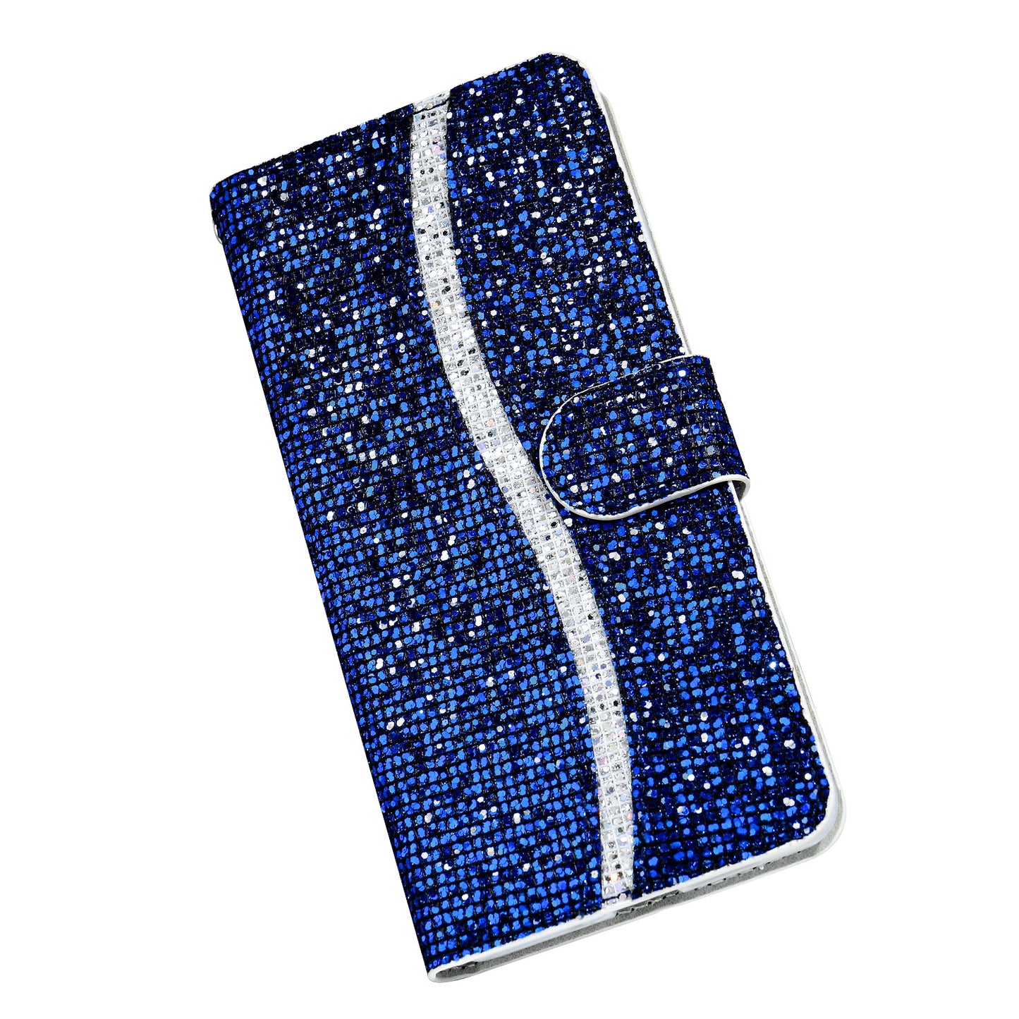 Phone Cover Glittery Powder Splicing Wallet Stand Leather Case for Xiaomi Redmi Note 8 Pro