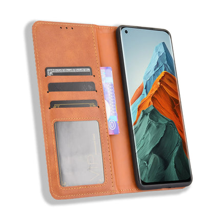 Vintage Style Phone Case Wallet Stand Magnetic Closure Leather Cover for Xiaomi Mi 11 Pro