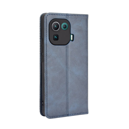 Vintage Style Phone Case Wallet Stand Magnetic Closure Leather Cover for Xiaomi Mi 11 Pro