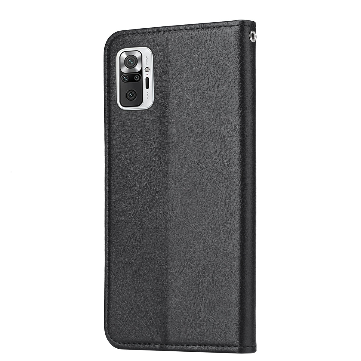 Wallet Stand Auto-absorbed Leather Protector Phone Cover for Xiaomi Redmi Note 10 4G / Redmi Note 10S / Poco M5s 4G