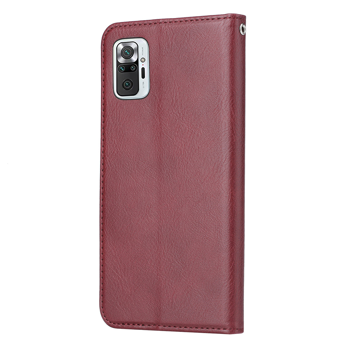 Wallet Stand Auto-absorbed Leather Protector Phone Cover for Xiaomi Redmi Note 10 4G / Redmi Note 10S / Poco M5s 4G