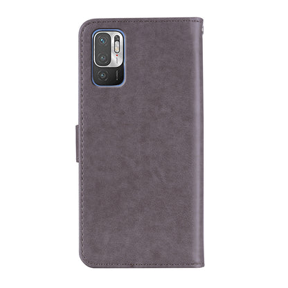 Owl Imprint Rhinestone Decor Leather Phone Cover for Xiaomi Redmi Note 10 5G/Poco M3 Pro 5G/4G