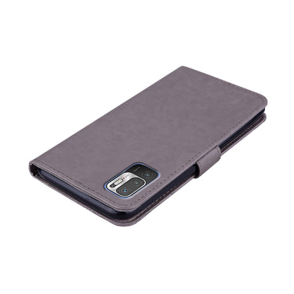 Owl Imprint Rhinestone Decor Leather Phone Cover for Xiaomi Redmi Note 10 5G/Poco M3 Pro 5G/4G