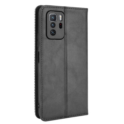 Magnetic Auto-absorbed Retro Style Wallet Stand Design Phone Case Shell for Xiaomi Redmi Note 10 Pro 5G (China) / Xiaomi Poco X3 GT