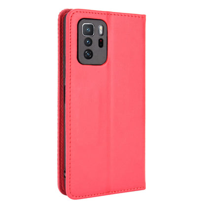 Magnetic Auto-absorbed Retro Style Wallet Stand Design Phone Case Shell for Xiaomi Redmi Note 10 Pro 5G (China) / Xiaomi Poco X3 GT